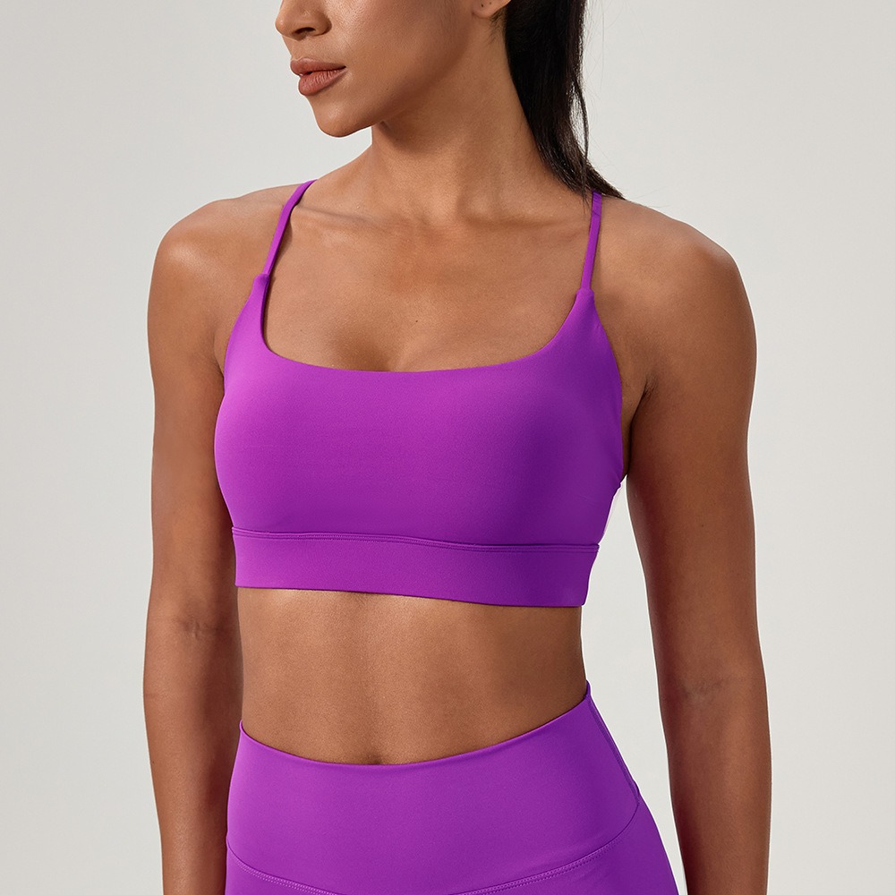 Sports Bra High Impact - Frauen Sexy Yoga Bh Cross Strap